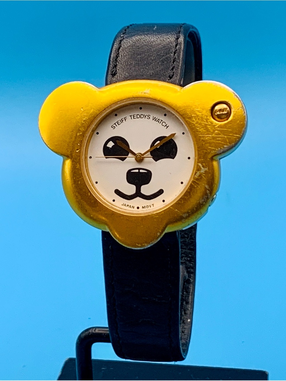 STEIFF TEDDYS WATCH Women’s Vintage Wristwatch Teddy Bear Motif Working New Batt